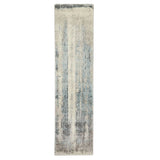 Ivory & Blue Colour Splash Design Modern Floor Rug