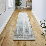 Ivory & Green Colour Splash Design Modern Floor Rug