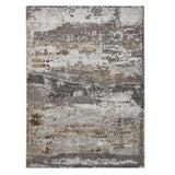 Grey & Beige Colour Splash Textured Modern Abstract Floor Rug