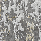 Grey & Ochre Colour Splash Textured Modern Abstract Floor Rug