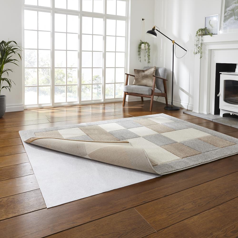 Fleece Anti Slip Rug Underlay All Rug & Carpet Sizes Available Floor  Protection 
