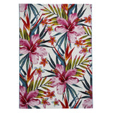 Multicolour Floral Petals & Foliage Modern Soft Pile Floor Rug