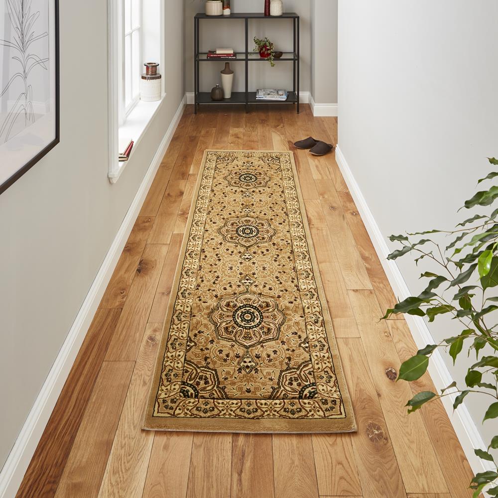 Beige Traditional Heritage High Density Luxury Floor Rug