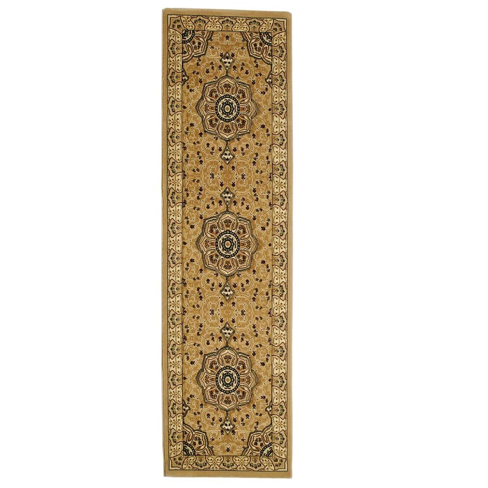 Beige Traditional Heritage High Density Luxury Floor Rug
