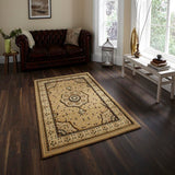 Beige Traditional Heritage High Density Luxury Floor Rug