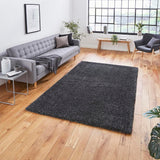 Dark Grey Super Soft Shaggy Luxury Floor Rug 5cm Long Pile