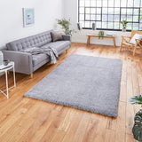 Grey Super Soft Shaggy Luxury Floor Rug 5cm Long Pile