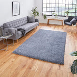 Slate Grey Super Soft Shaggy Luxury Floor Rug 5cm Long Pile