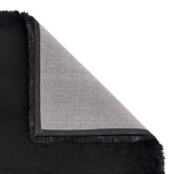 Black Extra Super Soft Shaggy Luxury Floor Rug 8cm Long Pile