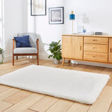 Ivory Extra Super Soft Shaggy Luxury Floor Rug 8cm Long Pile