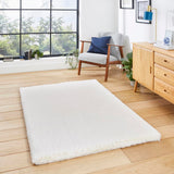 Ivory Extra Super Soft Shaggy Luxury Floor Rug 8cm Long Pile