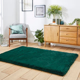 Jewel Green Extra Super Soft Shaggy Luxury Floor Rug 8cm Long Pile